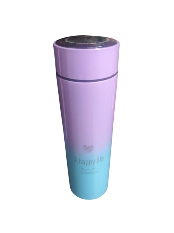 Roll over image to zoom in    Insulated Travel Tumbler, Mint Green and Pink Gradient, 'A Happy Life' Design for Girls/Boyfriends/Wifes/Girlfriends/and Kids giffted for Special Days