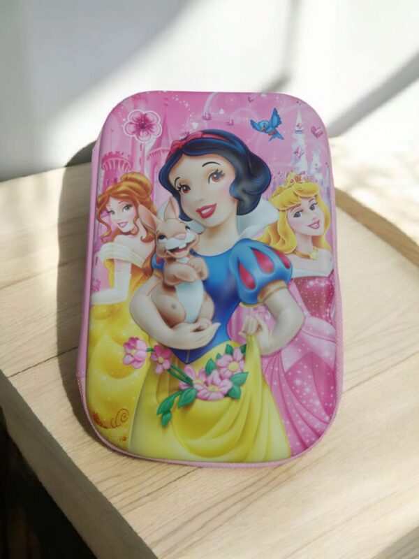 Princess Hard Shell Pencil Case, Pink Decorative Storage Box for Girls with Design